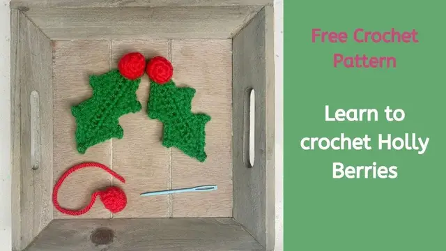 'Video thumbnail for How to Crochet Holly Berries | Christmas Crochet'