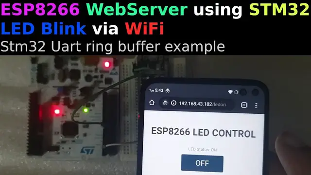 'Video thumbnail for ESP8266 WebServer using STM32 HAL|| LED Control || Ring Buffer'