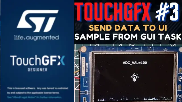 'Video thumbnail for Touch GFX #3. Send data to UI || Sampling from the GUI task || MVP'