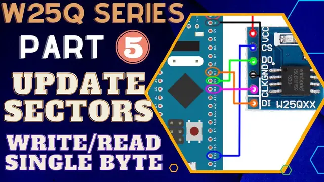 'Video thumbnail for W25Q FLASH Memory || Part 5 || How to Update sectors & Write single Byte'