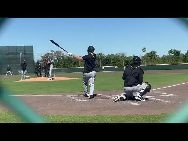 'Video thumbnail for Bailey Falter vs Isiah Kiner-Falefa Live Batting Practice with Pirates! (2025 MLB Spring Training)'