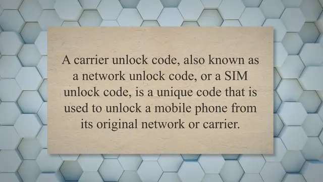 'Video thumbnail for What is Carrier Unlock Code?'