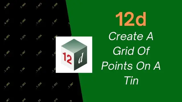 'Video thumbnail for 12d - How to create a grid of points on a tin in 12d'