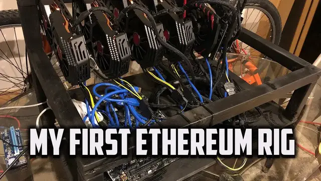 'Video thumbnail for My Six Card RX 580 AMD Ethereum Mining Rig Build! Awesome Hash Rate!'