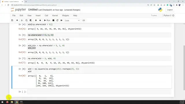 'Video thumbnail for Use numpy.where() For If Else Conditionals on Python Arrays'