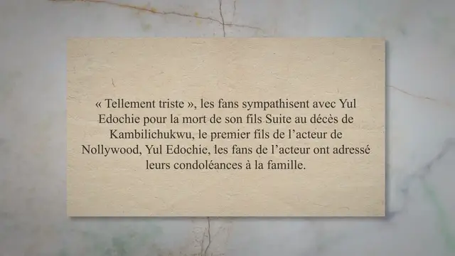'Video thumbnail for La mort de fils de Yul Edochie - Goodkira'