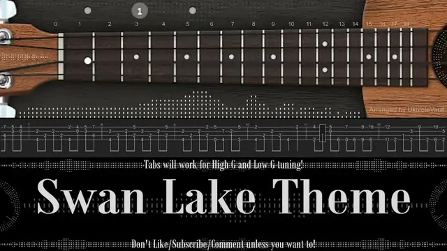 'Video thumbnail for "Swan Lake Theme" Fingerstyle Ukulele Tabs | Tchaikovsky | Learn or Listen!'