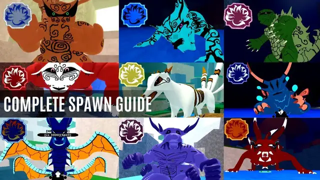 'Video thumbnail for ALL GEN 2 TAILED spirit/beast spawn location/showcase - Shindo Life'