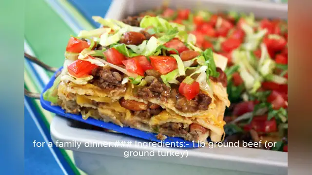 'Video thumbnail for taco casserole recipe'