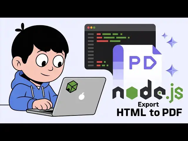'Video thumbnail for Node.js Puppeteer Tutorial to Take Screenshot of HTML & CSS Template & Export it as PDF Document'
