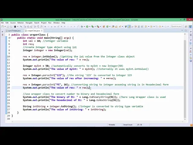 'Video thumbnail for Java Essentials - Wrapper classes in java'