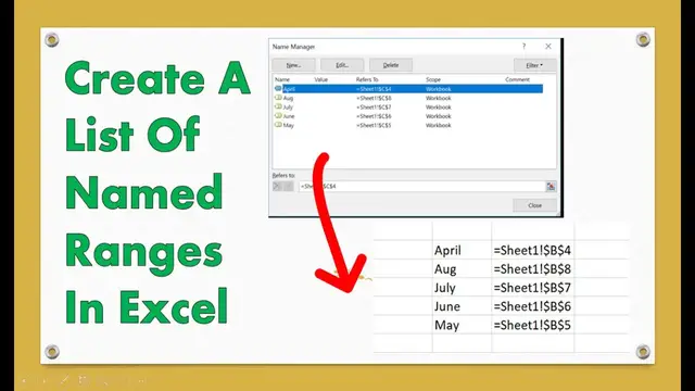 'Video thumbnail for Create A List Of Named Ranges'