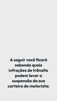 'Video thumbnail for Cuidado Com 15 Multas Que Podem Suspender O Direito De Dirigir'