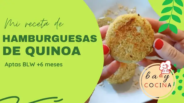 'Video thumbnail for Hamburguesas de Quinoa 🍔 | Receta DEFINITIVA ❤️ Ideal para Bebés (BLW) y Niños'