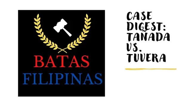'Video thumbnail for CASE DIGEST: Tañada vs. Tuvera, G.R. No. L-63915, April 24, 1985'