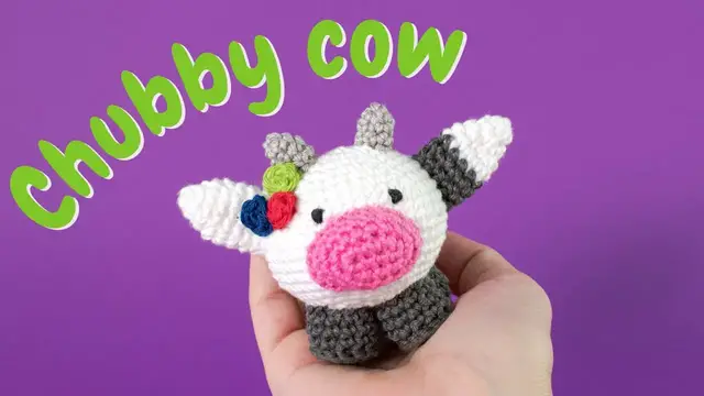 'Video thumbnail for EASY cow crochet toy. How to crochet a cute amigurumi cow toy.'
