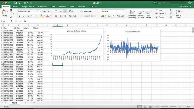 'Video thumbnail for Plotting stock prices and returns | Analyzing stock returns #2'