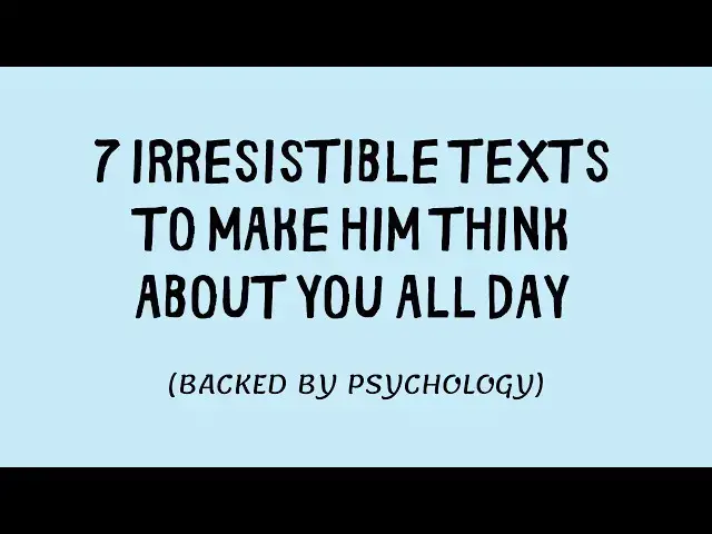 'Video thumbnail for 7 Flirty Texts to Keep Him Thinking About You — Psychology-Backed Flirting'