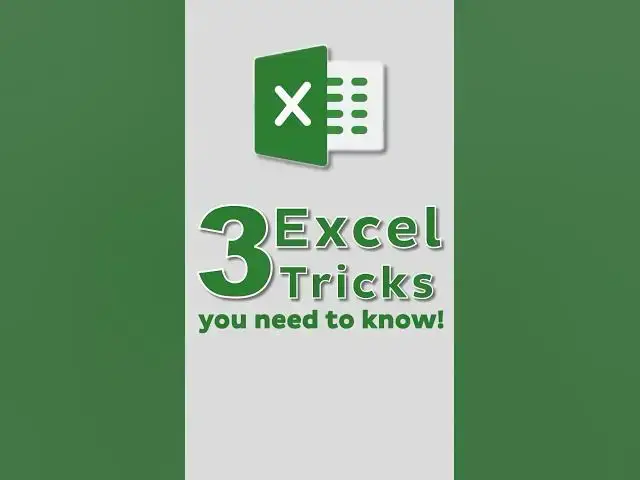 'Video thumbnail for Learn 3 Excel tricks in 30 seconds! #shorts #excel'