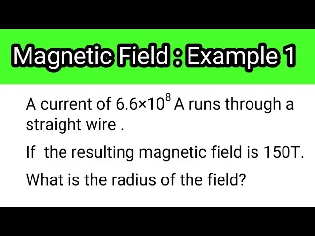'Video thumbnail for Magnetic Field in a straight wire: Finding the radius. #educationfoundationtutorials #magneticfields'