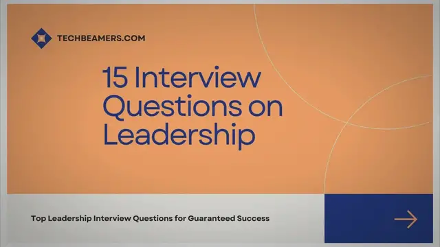 'Video thumbnail for 15 Interview questions on leadership with answers'