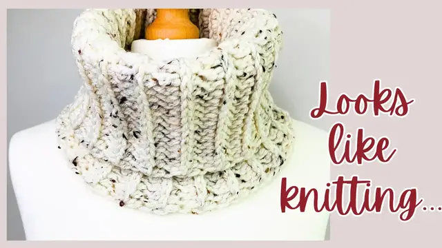 'Video thumbnail for You Won't Believe How EASY This Crochet Neckwarmer is to Make'