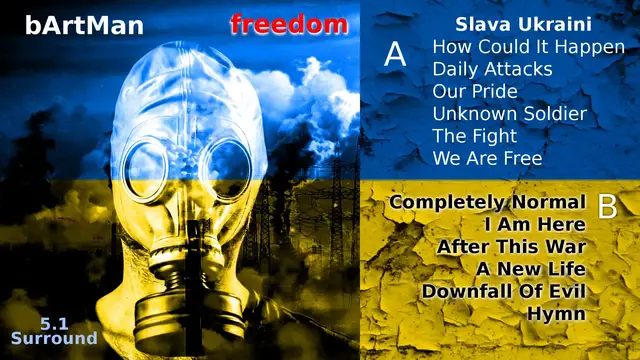 'Video thumbnail for "Slava Ukraini" from bArtMan - Side B in 5.1 Surround (2025)'