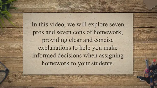 'Video thumbnail for Pros and Cons of Homework: What You Should Know'