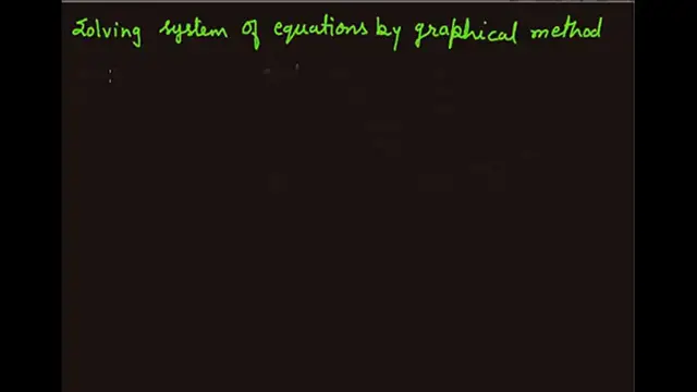 'Video thumbnail for Solving system of equations by Graphical method'
