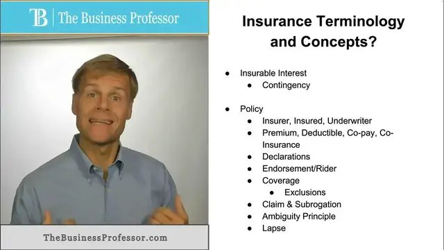 'Video thumbnail for Insurance Terminology and Concepts'