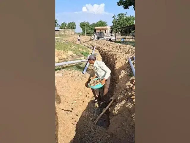 'Video thumbnail for New Water Pipeline in process at Our Farm #hardwork #tirthaagro #farming #farm #farmer #6thjune2025'