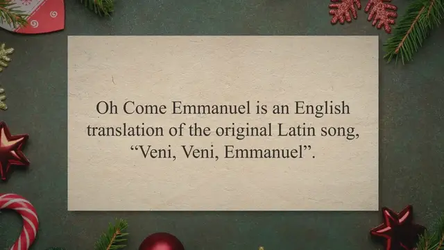 'Video thumbnail for History of Oh Come Oh Come Emmanuel Christmas Carol'
