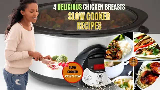 'Video thumbnail for 4 Delicious Chicken Breast Recipes You Can Make in Your Crockpot.'