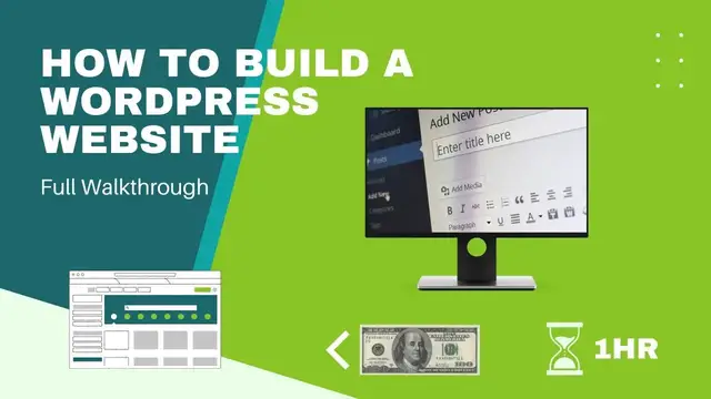 'Video thumbnail for How to design a WordPress Website in 1Hr for less than $100: Full Step by Step Live Walkthrough'