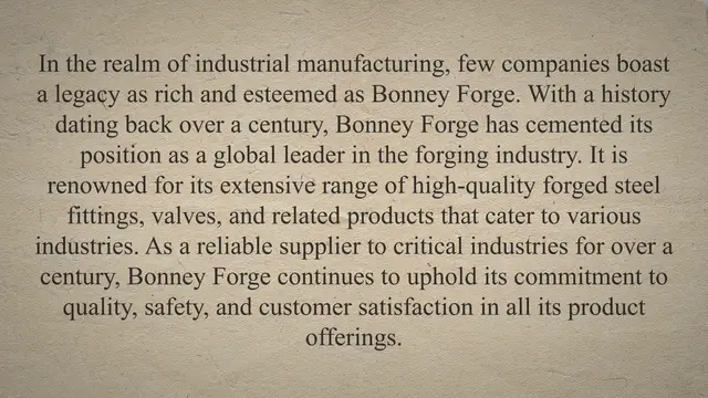 'Video thumbnail for Bonney Forge Valves and Pipe Fittings: Bonney Forge Catalogue (PDF)'