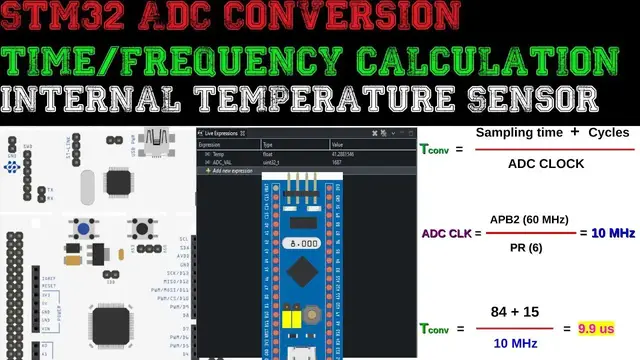 'Video thumbnail for STM32 ADC Conversion Time/Frequency Calculation || Internal Temp Sensor'