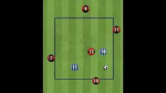 'Video thumbnail for Soccer Drills For Receiving And Turning - 2v1 in the middle rondo'