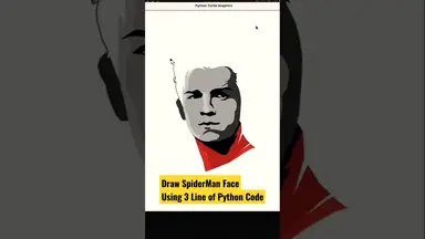 'Video thumbnail for Draw Spider Man Face using 3 line of python code #shorts #coding #programming'