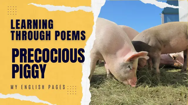 'Video thumbnail for Learn Future Plans (Going To) in English with Precocious Piggy | Fun Poem for ESL Learners'