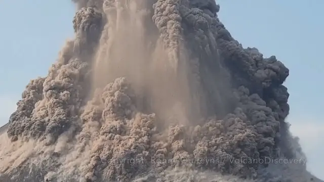 'Video thumbnail for Krakatoa volcano explodes: spectacular huge eruption two months before 2018 tsunami'