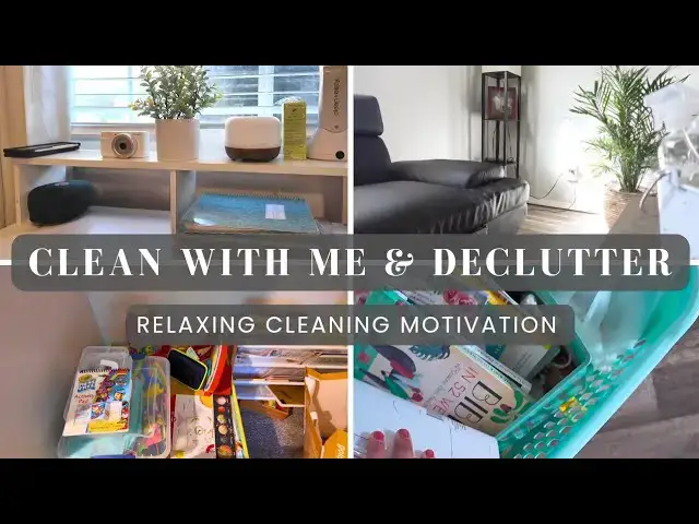 'Video thumbnail for Clean With Me and Declutter: Relaxing Cleaning Motivation to Start The Week Off Right!'
