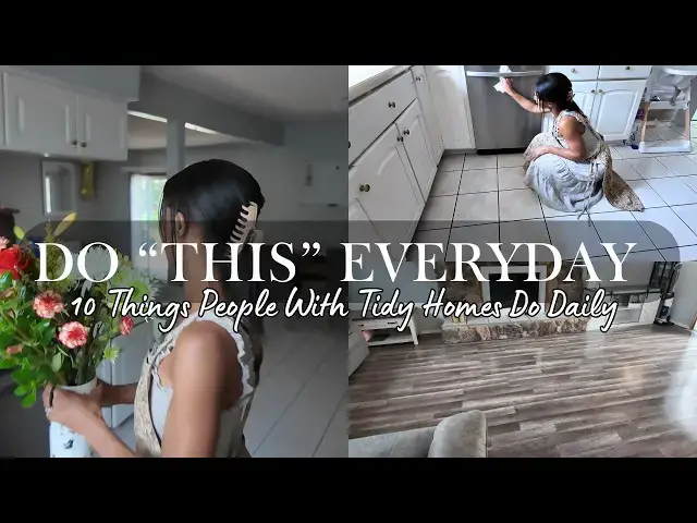 'Video thumbnail for 10 Things People With Clean Homes Do Every Day | Kitchen Clean With Me'