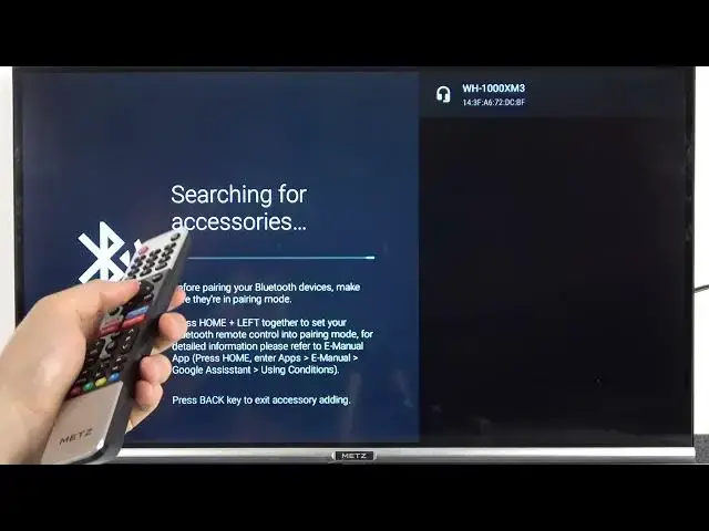 'Video thumbnail for How to Pair Bluetooth Headphones with Metz Android TV (32MTC6100Z) - Wireless Device Connection'