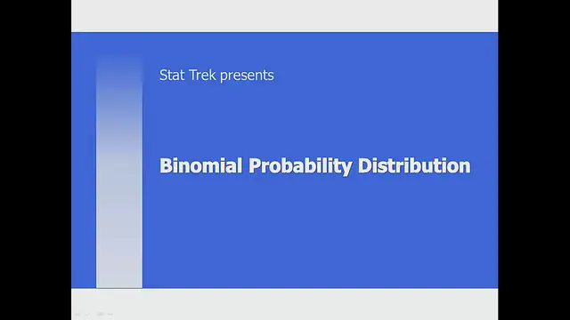 'Video thumbnail for AP Statistics: Binomial Probability Distribution'