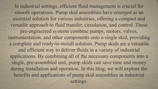 'Video thumbnail for Pump Skid Assemblies for Industrial Applications'