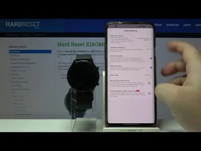 'Video thumbnail for How to Activate Health Monitoring in XIAOMI Amazfit GTR 2 – Heart Rate Detection'