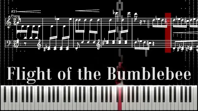 'Video thumbnail for "Flight of the Bumblebee" Piano Tutorial | Sheet Music | Rimsky Korsakov'