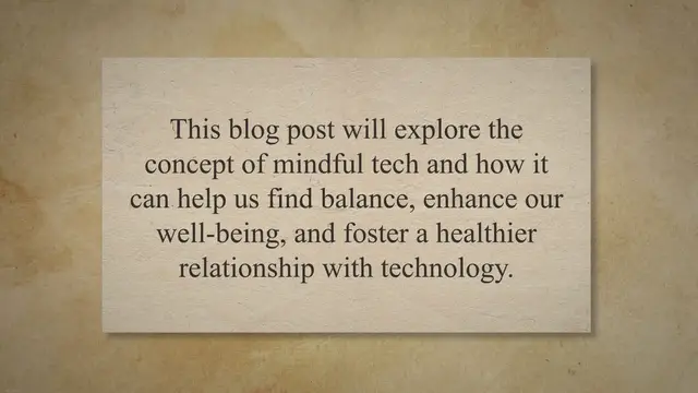 'Video thumbnail for The Power of Mindful Tech: Finding Balance in a Digital World'