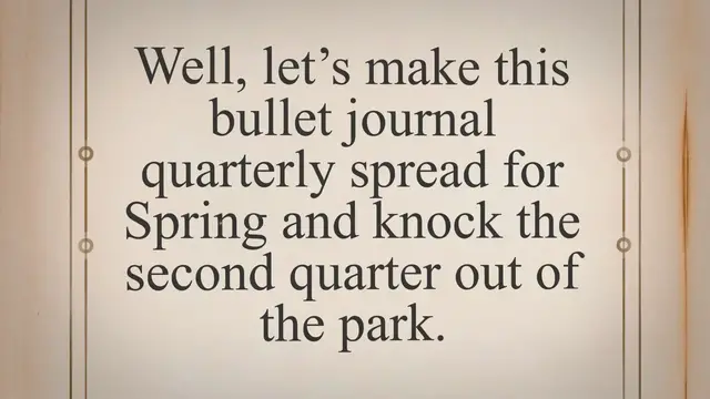 'Video thumbnail for The ULTIMATE Bullet Journal Quarterly Spread for Spring'
