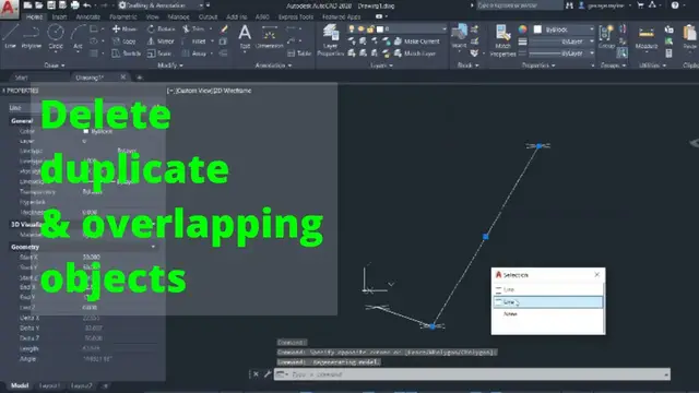 'Video thumbnail for OVERKILL in AUTOCAD (how to delete duplicate objects in AutoCAD)'